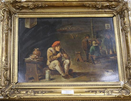 Figurative interior oil, inn scene